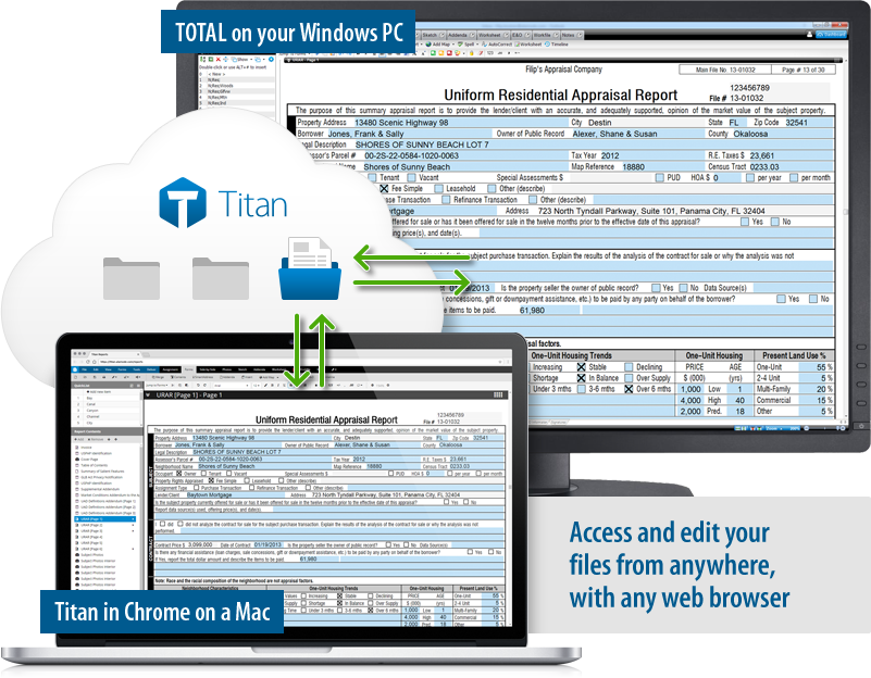 Titan Reports - Access and edit files from anywhere, on any device with a web browser